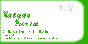 matyas murin business card
